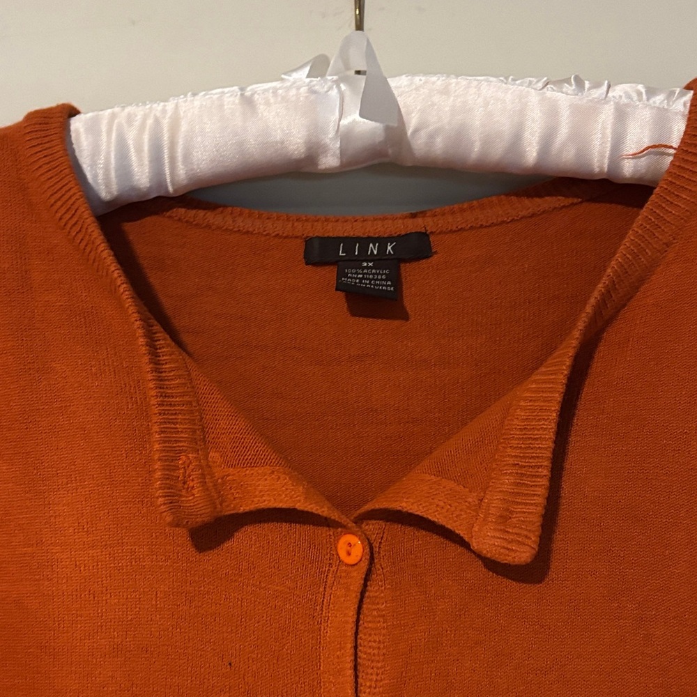 Link Women's Vibrant Burnt Orange Cardigan